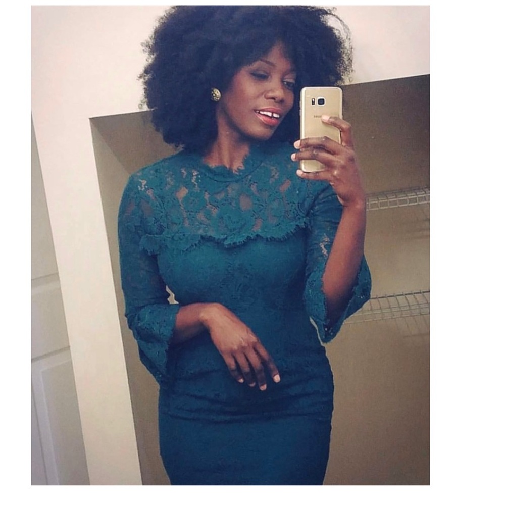 Forest Green lace Dress